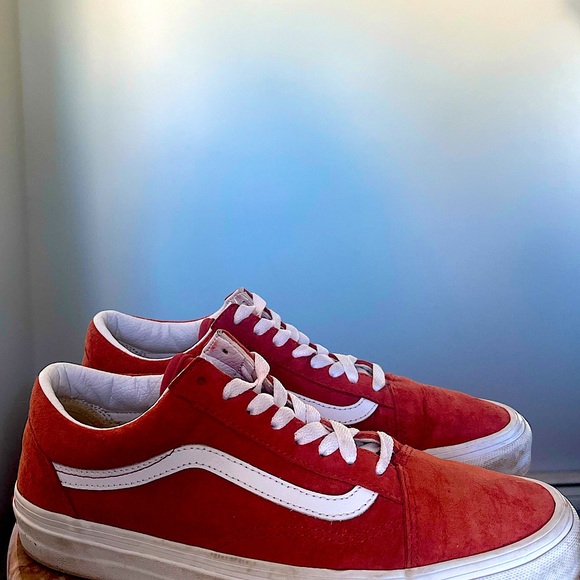 Low top orange/salmon suede Vans - Picture 4 of 5